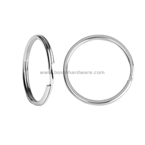 35mm Polished Nickel Key Ring Split Ring