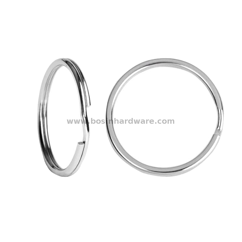 35mm Polished Nickel Key Ring Split Ring