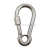 High Quality Screw Lock Carabiner Hook with Eyelet 