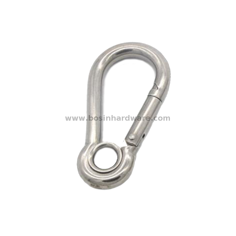 Stainless Steel Carabiner Snap Hook with Eyelet