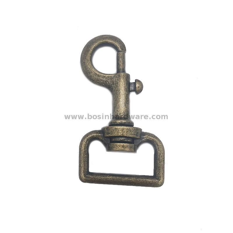 25mm Wholesale Antique Brass Hardware Snap Hook 