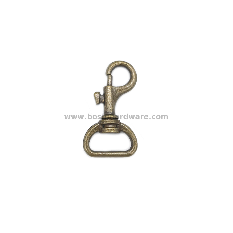 Antique Brass Leather Bag Snap Hooks