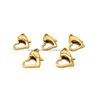 Heart Shape Stainless Steel Lobster Claw Jewelry Making Clasp with Gold PVD Plated