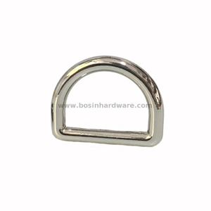 shiny nickel metal D ring for bags belt