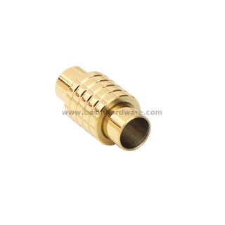 Engrave Striated Stainless Steel Magnetic Column Clasp
