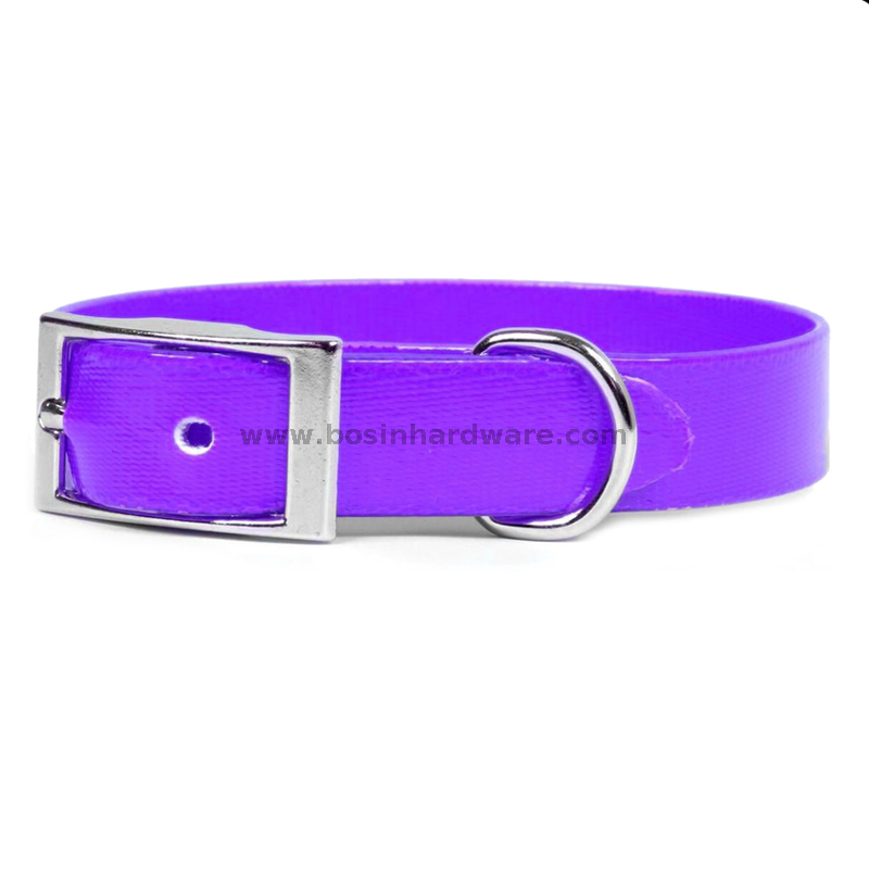Easy To Clean PVC Coated Waterproof Pet Collar with Pin Buckle