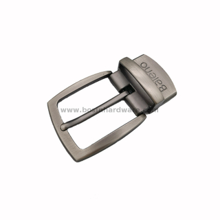 35mm Brush Pearlize Nickle Plated Metal Reversible Pin Belt Buckle