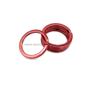 Shiny Red Plated Doll Toys Flat Split Rings