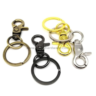 Custom Colors Metal Trigger Snap Hook with Key Ring