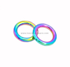 Solid Rainbow Metal O-ring Round Rings for DIY Leather Crafts