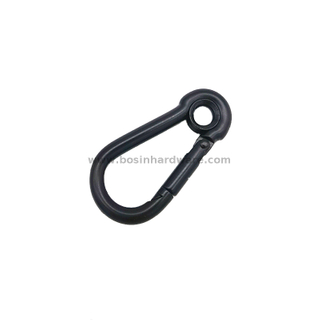 Stainless Steel Hammock Black Carabiner Hook with Eyelet