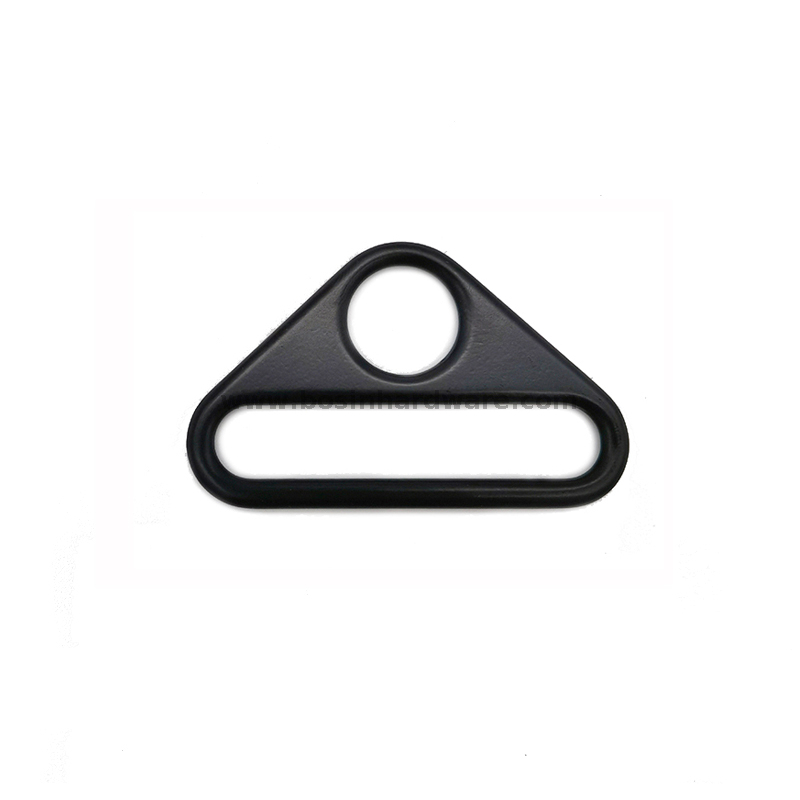 Black Alloy Triangle Strap Connector Buckle for Backpack Belt