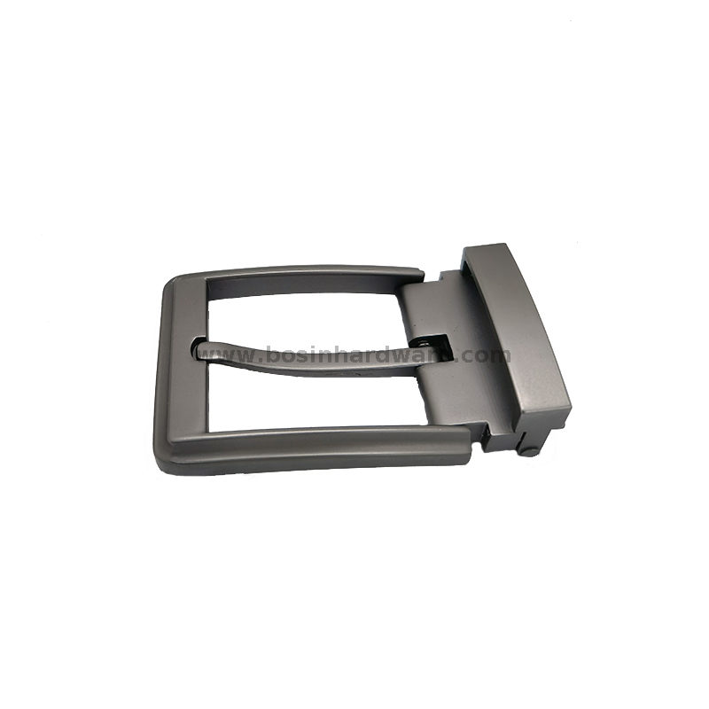  Matte Grey Pin Buckle Business Trouser Strap Leather Belts for Male