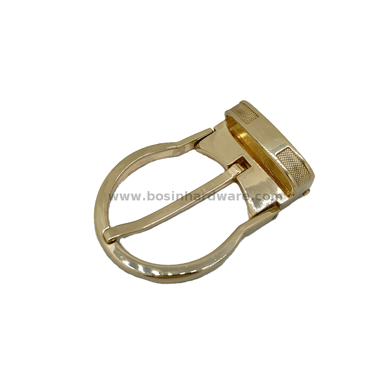Luxury Gold Round Head Metal Belt Pin Buckle Strap