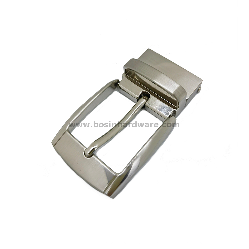 High Quality Glossy Reversilble Pin Metal Belt Buckle for Garment Accessories 