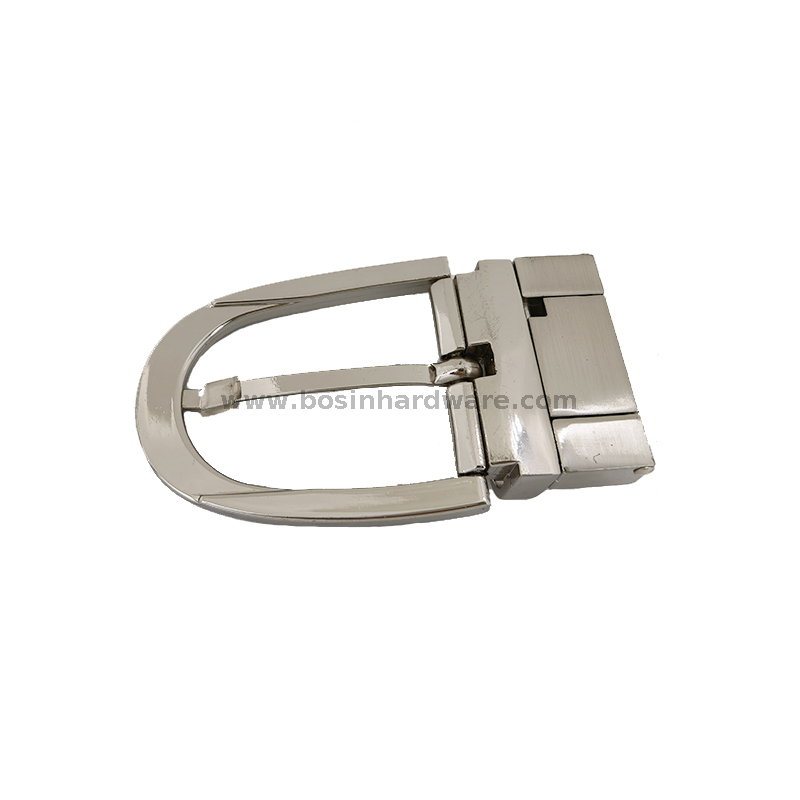 Hot Sell Quality Shiny Metal Reversible Rotating Pin Belt Buckles