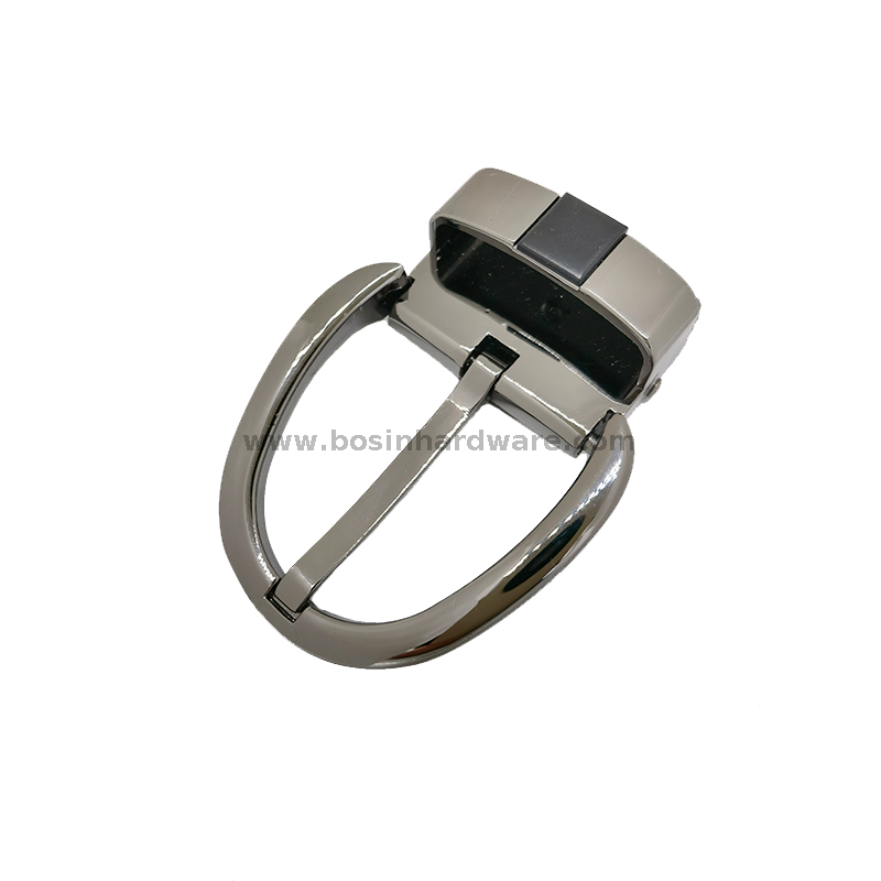 Leather Craft Hardware Pin Brushed Gunmetal Belt Buckle 