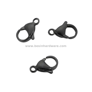 Black Stainless Steel DIY Necklaces Graft Lobster Clasps