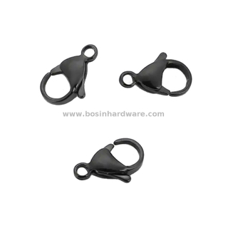 Black Stainless Steel DIY Necklaces Graft Lobster Clasps