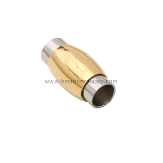 Popular Oval Stainless Steel Magnetic Clasps with Glue-in Ends
