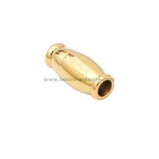 Gold Stainless Steel Magnetic Clasps Barrel Clasps Jewelry Connector for Necklace 