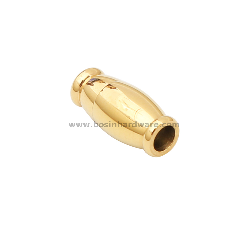 Gold Stainless Steel Magnetic Clasps Barrel Clasps Jewelry Connector for Necklace 
