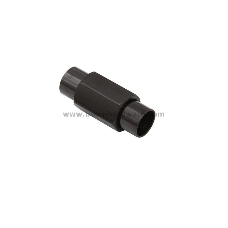 Black Color 304 Stainless Steel Magnetic Hexangular Column Jewelry Clasp