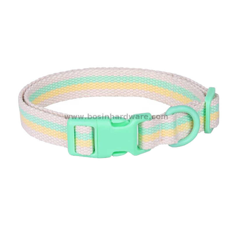Fashion Three-color Stripe Adjustable Pet Collar