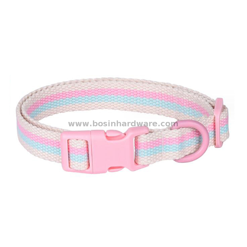 Fashion Three-color Stripe Adjustable Pet Collar