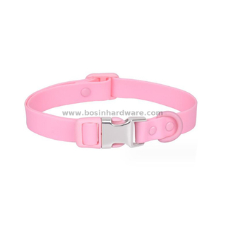 Custom Colors Half Metal Buckle PVC Waterproof Dog Collar