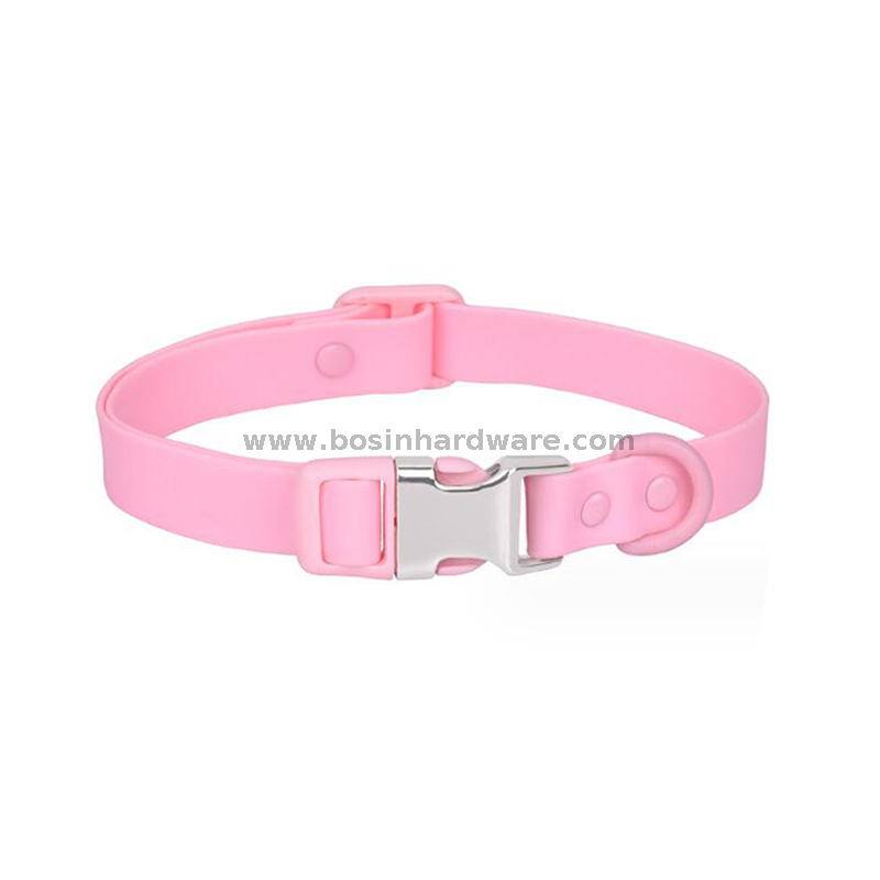 Custom Colors Half Metal Buckle PVC Waterproof Dog Collar
