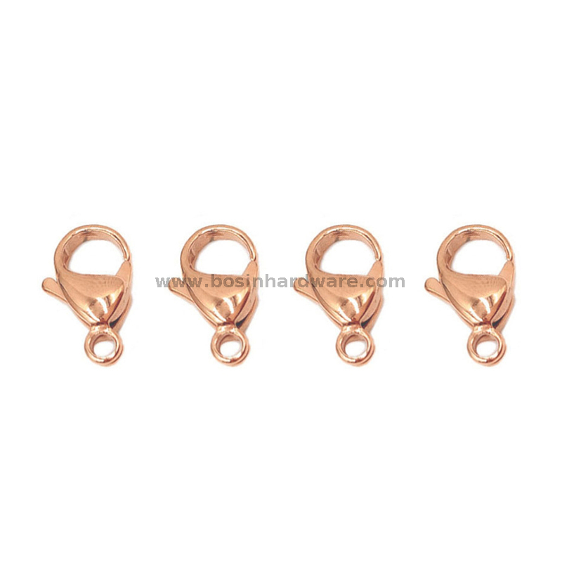 304 Stainless Steel Rosegold Lobster Claw Jewelry Clasp without Faded