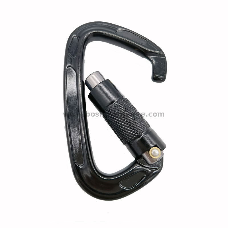 Corrosion Resistant Black Auto Twist Locking Aluminum Carabiner