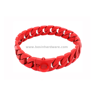  Custom Red Cuban Link Chain for Medium Large Dogs 