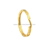 32mm Natural Brass Rippled Key Ring Split Ring