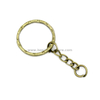 Antique Brass Rippled Split Ring Key Chain Key Ring with 6 Links