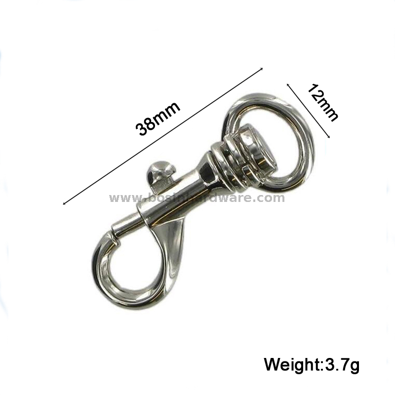 12mm Oval Eye Metal Snap Hook for Webbing