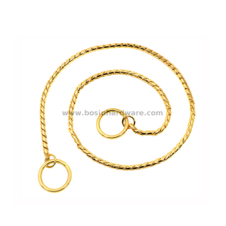 Quick Release Gold Snake Chain Dog Collar