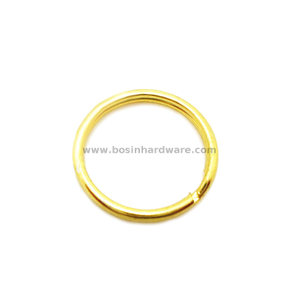 25mm Gold Plated Metal Key Holder Round Split Ring