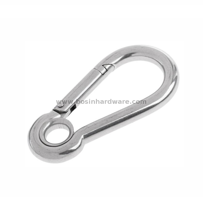 Stainless Steel Carabiner Snap Hook with Eyelet