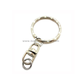 Metal Key Chain Rings Split Ring with Swivel Connector