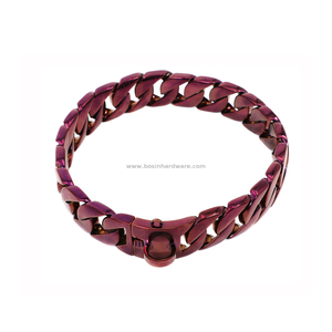 Durable Light Purple Dog Training Cuban Dog Necklace Chain Collar