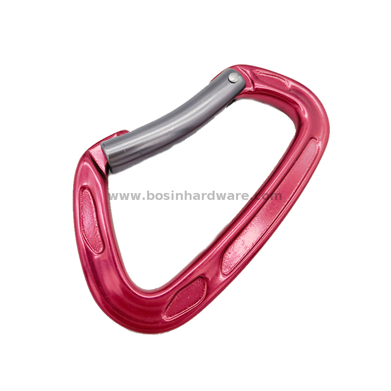 100mm Red Hot Forged Bent Gate Carabiner