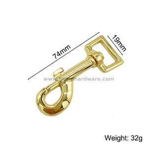 Light Gold Plated Snap Hook for Bags