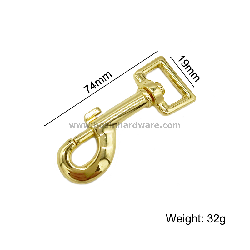 Light Gold Plated Snap Hook for Bags