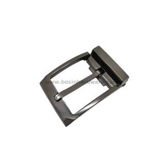 Wholesale Quality Pin Leather Belt Buckle with Matte Gunmetal