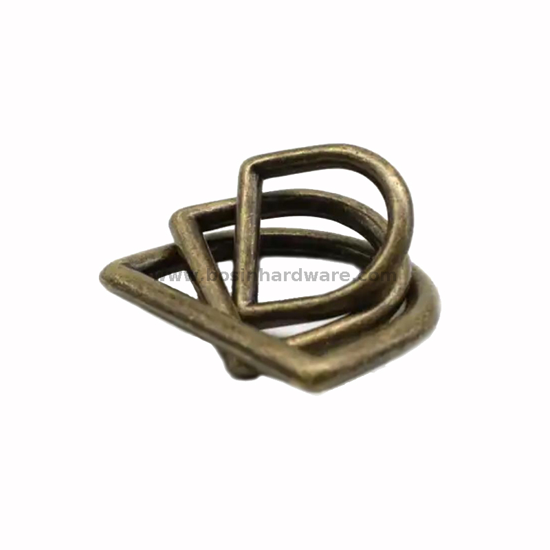Multi Sizes Zinc Alloy Antique Brass Color D Ring Metal Rings