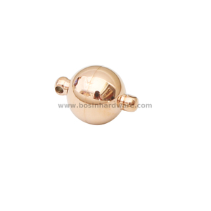 Smooth Round Magnetic Jewelry Clasp with PVD Rosegold Plated