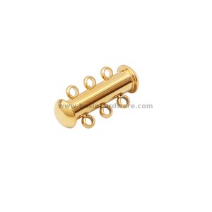 14K Gold Polished Multi-Strand Slide Lock Clasps for Jewelry Accessories