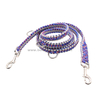  Plaited Rope Strong Braided Dog Collar Leash with Double Snap Hook